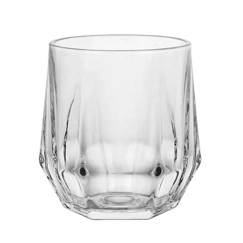 Embossed Plain Weave Mixed Glassware Highball Glasses Rocks Glasses,Clear Premium Drinking Glass Tumbler for Beverage