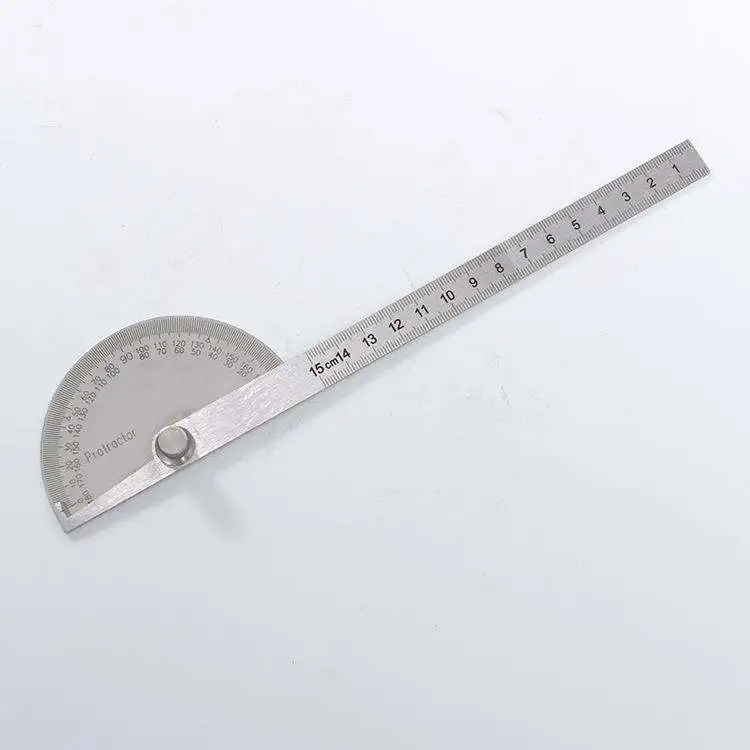 Stainless Steel Multifunctional Protractor Teaching Measuring Tool 180 Degree Protractor Angle Squares