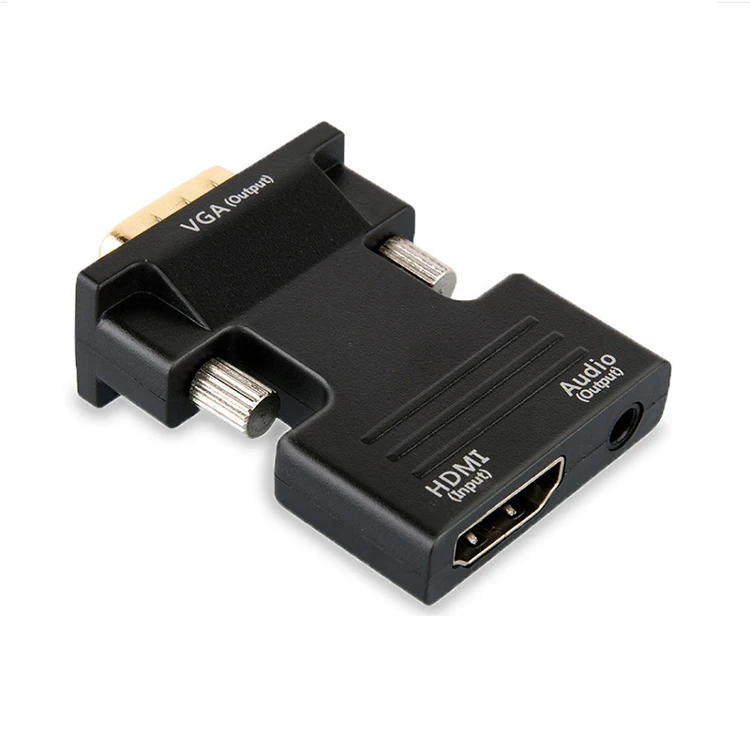 Factory Wholesale Male To Famale Converter 1080p Hdmi to Vga Adapter with Audio Cable