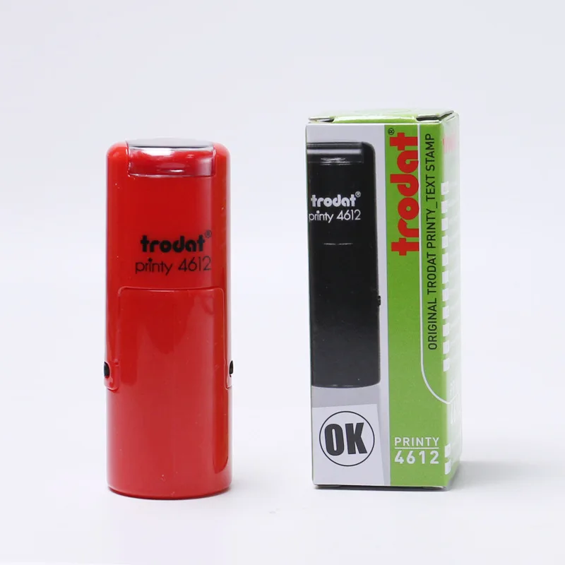 4612 Round 12 mm Automatic Stamp Office Personalized QC QA Stamp Rubber Self Inking Stamps