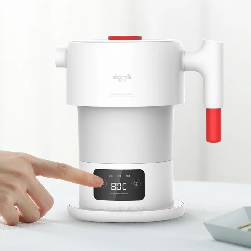 
 2021 Youpin Deerma 0.6L чайник ручной электрический термос горшок • Автоматическое отключение питания защиты складной портативный Mi проводной чайник для воды  