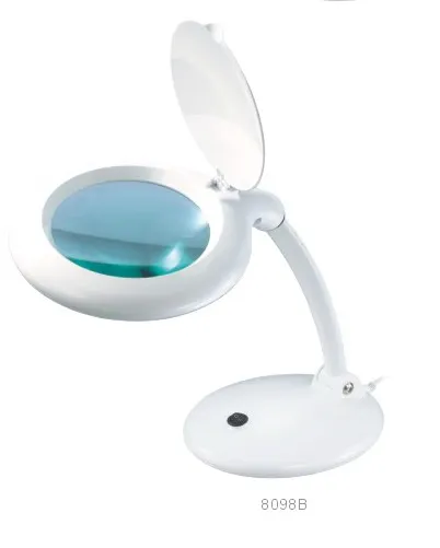 5X Real Glass 2-in-1 Desk Lamp & Clamp With Swing Arm LED Magnifying Desk Lamp