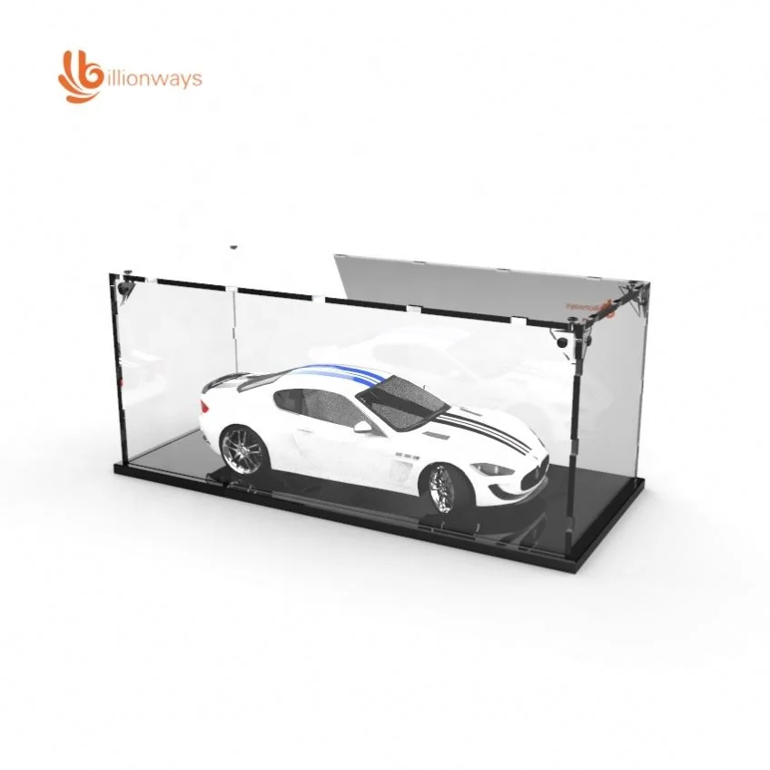 Acrylic Showcase For JDL 445892 Pull Back Truck 1:43 Scale Mini Sanitation Diecast Model Car 6PCS