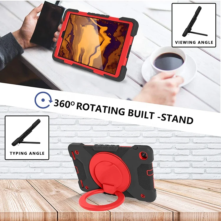 Custom Anti Explosion Protective  360 Rotating Stand Strap EVA Foam Shockproof Kids For samsung A7 10.4  Inch Kids Tablet case