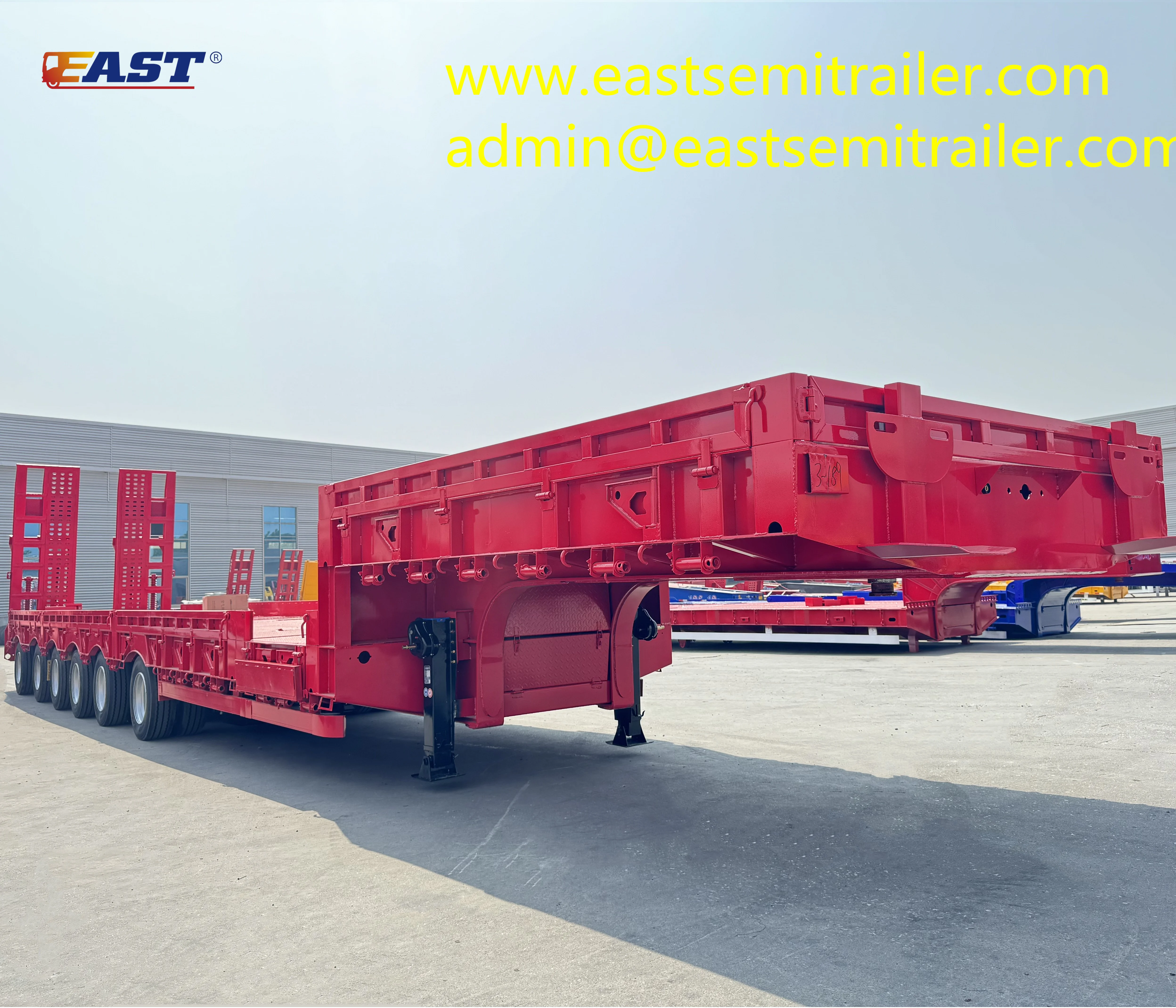 EAST 6 axle Low Bed Truck Trailer for sale lowboy trailer price
