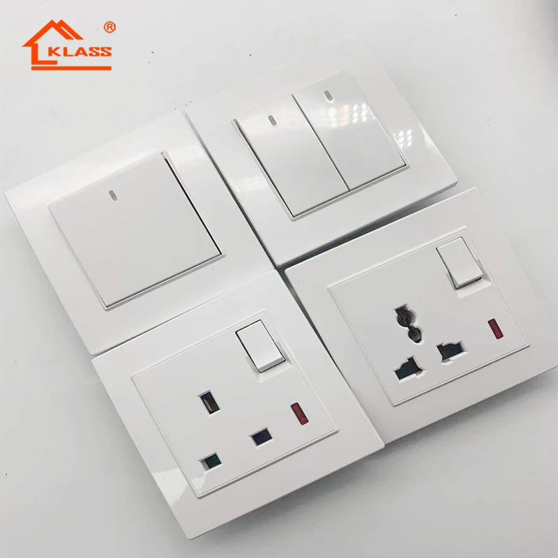 Factory New Design 1gang 1way electrical plate switch UAE country import wall switch with CE certification