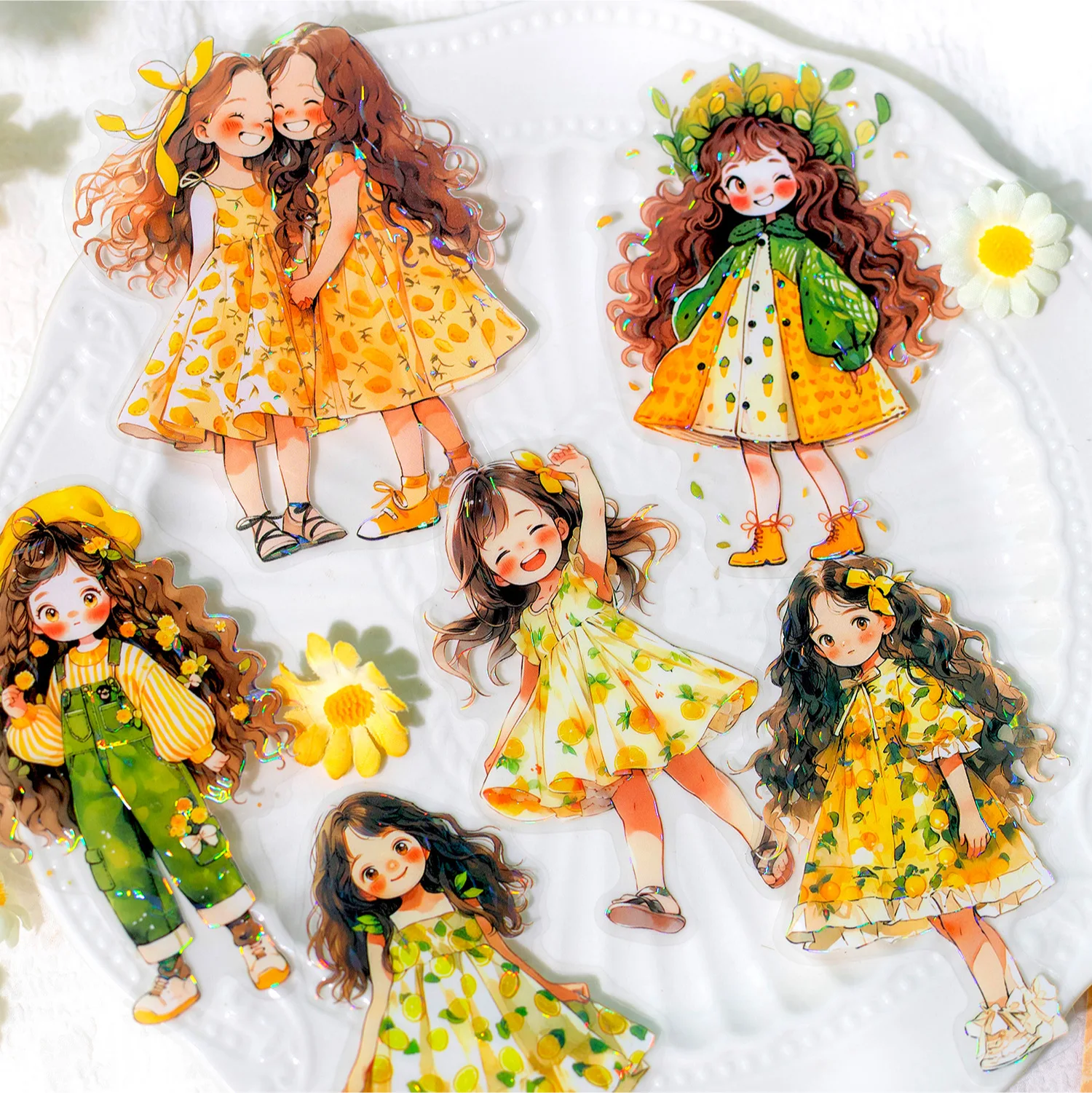 12pcs/pack PET sticker pack Summer lovely more series Cute girl theme handbook decoration material