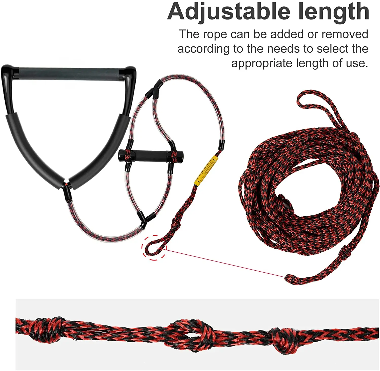 Water Sport Line With Eva Handle. Ideal For Water Ski, Wakeboard, Kneeboard Wakeboard Rope