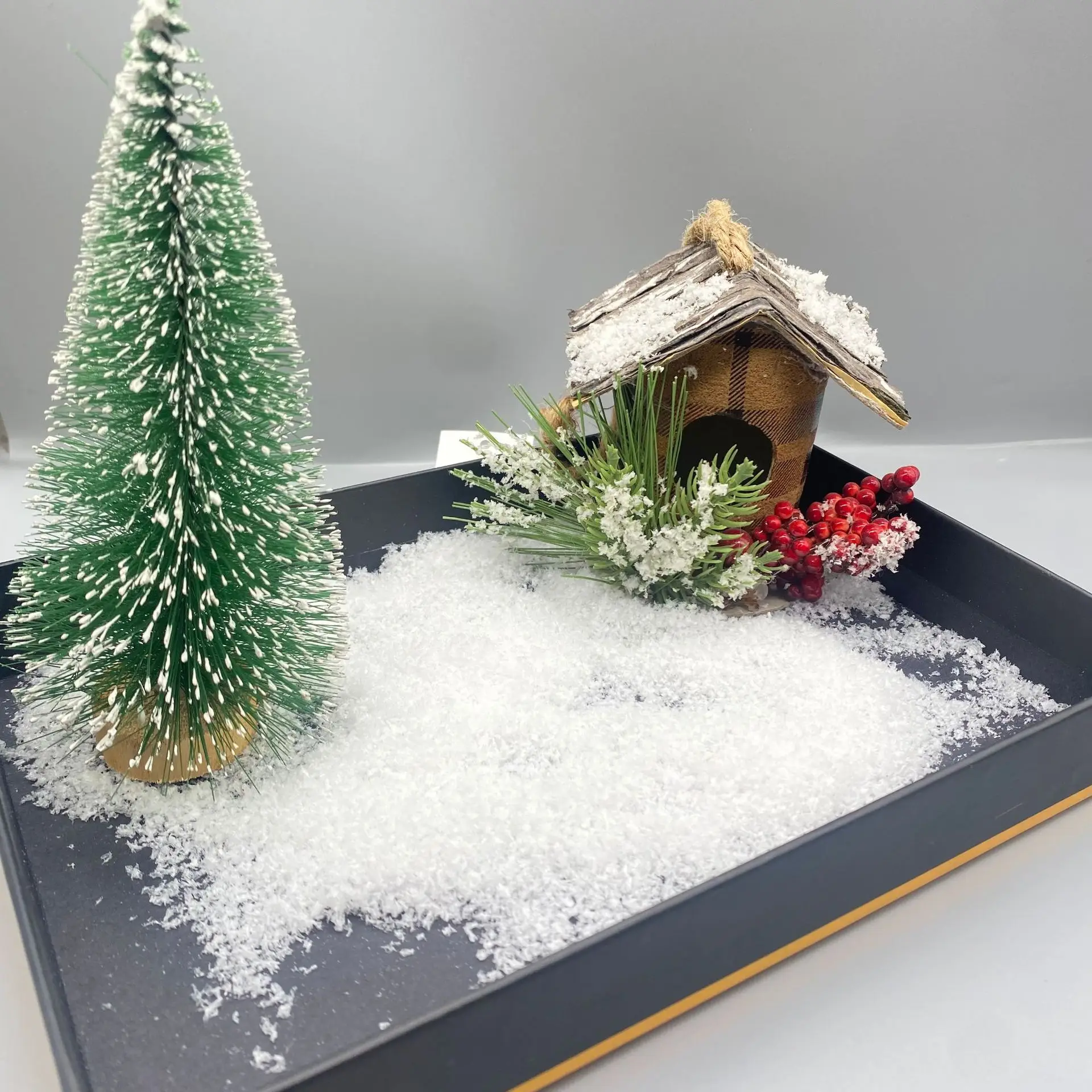 Manufacturer Wholesale White Artificial cotton Snow Flock Powder for Christmas Trees