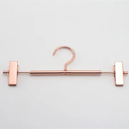 Bulk rose gold aluminum hanger with clip bay hanger children clothes hangers