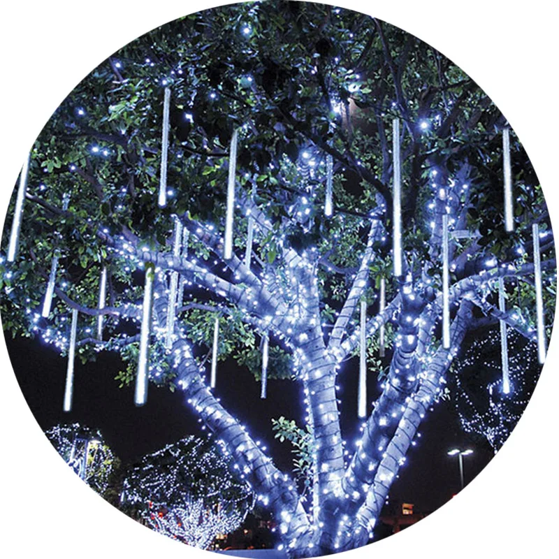 luz de meteoro 50cm waterproof led meteor shower light cold white decoration light for xmas