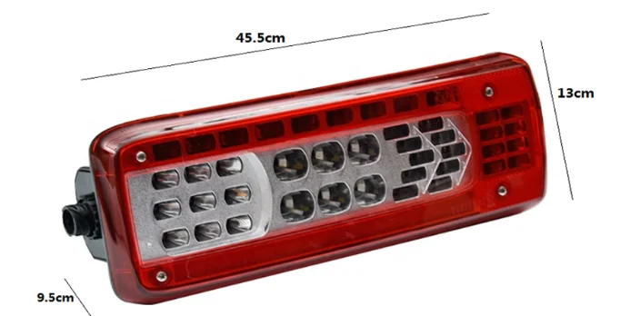 51pcs diodes stud mounting design three colour truck tariler LED stop indicator tail lamps light