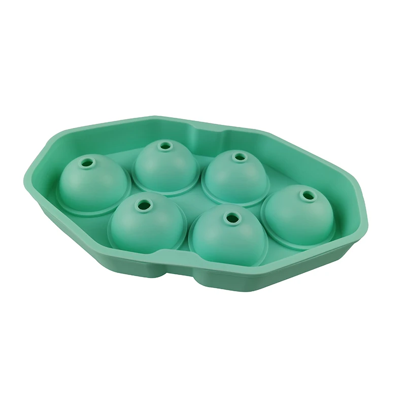 6 holes Ice Moulds for Freezer Baby Food Water Cocktail plastic silicone Ice Cube Tray molds