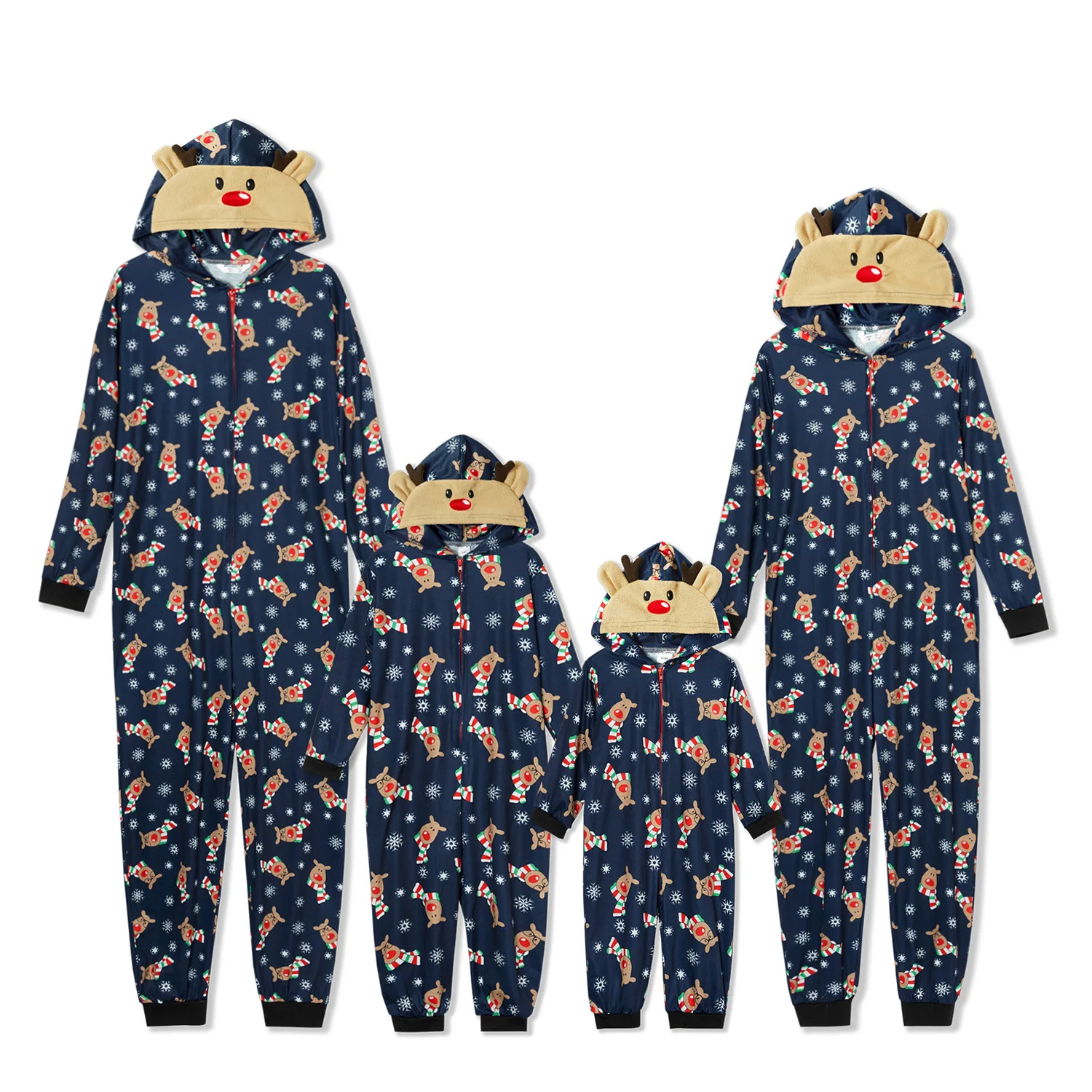 Family Pajamas Jumpsuit Matching Sets Christmas Pajamas Reindeer Family Christmas Onesie Pajamas