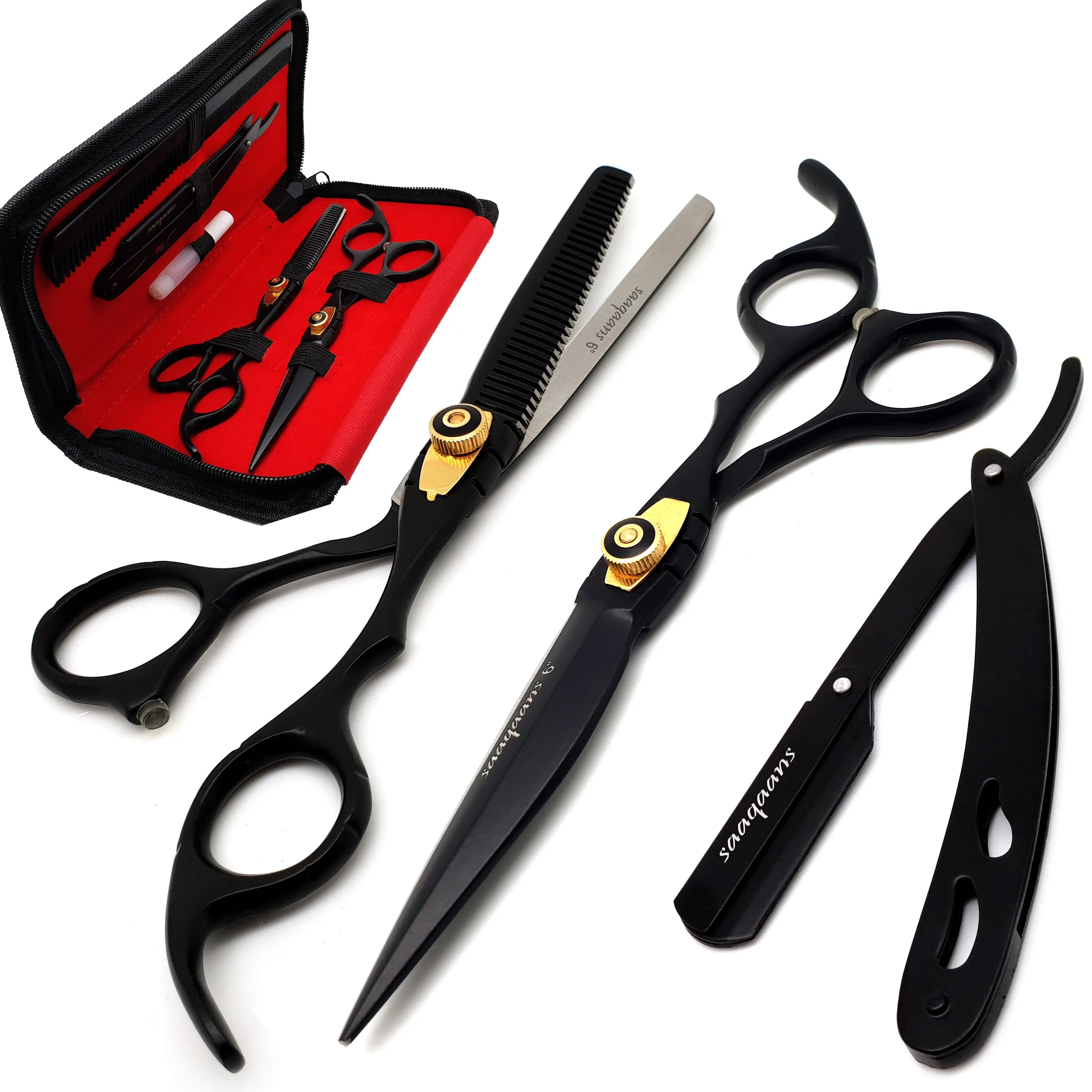 High quality stainless steel professional 6 inch Hair Cutting and Thinning Barber Scissors