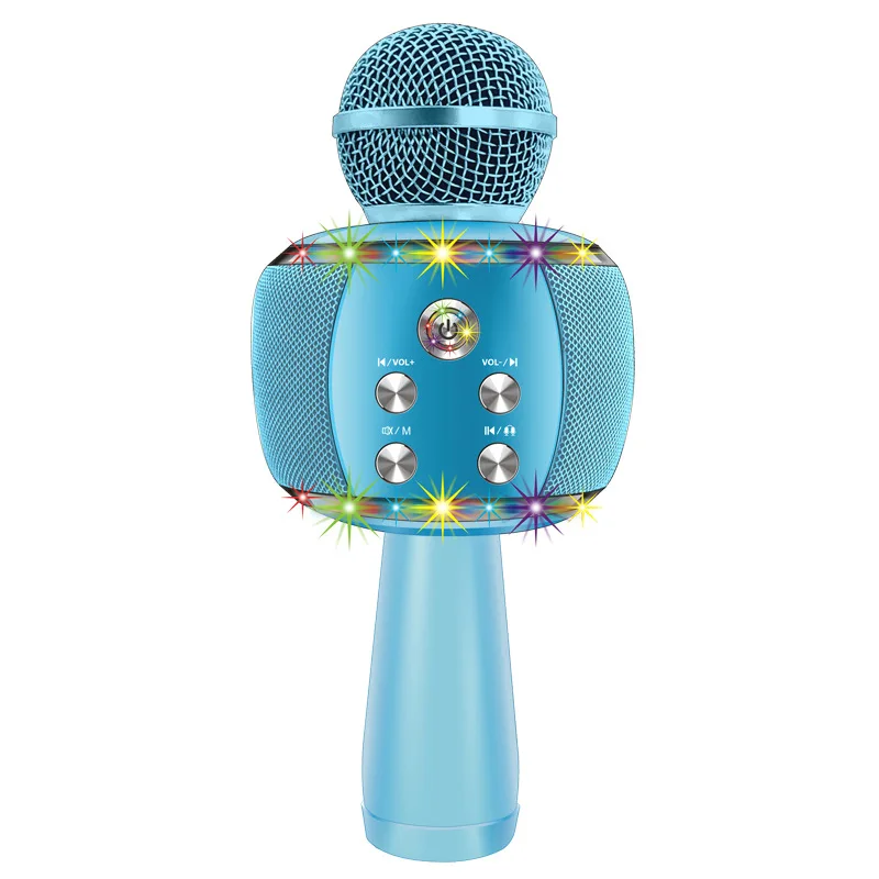 Amazmic Kids Karaoke Microphone Machine Portable Wireless Karaoke Machine Handheld with LED Lights LY199