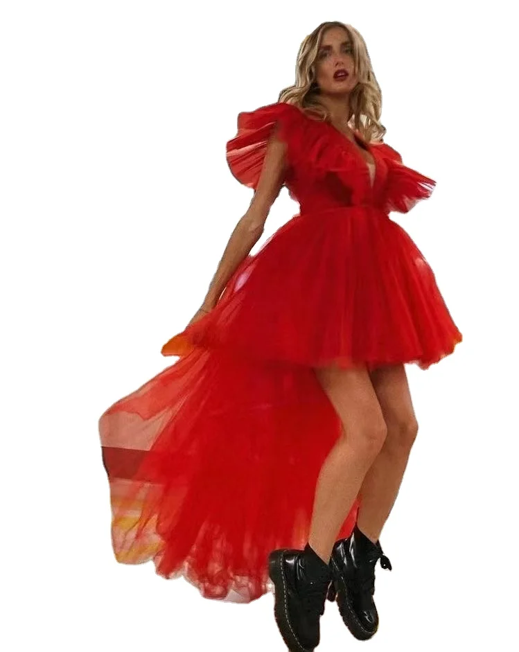 Новое длинное вечернее платье с открытой спиной плиссированные большие тянущие газовые юбки праздничные костюмы для дня рождения