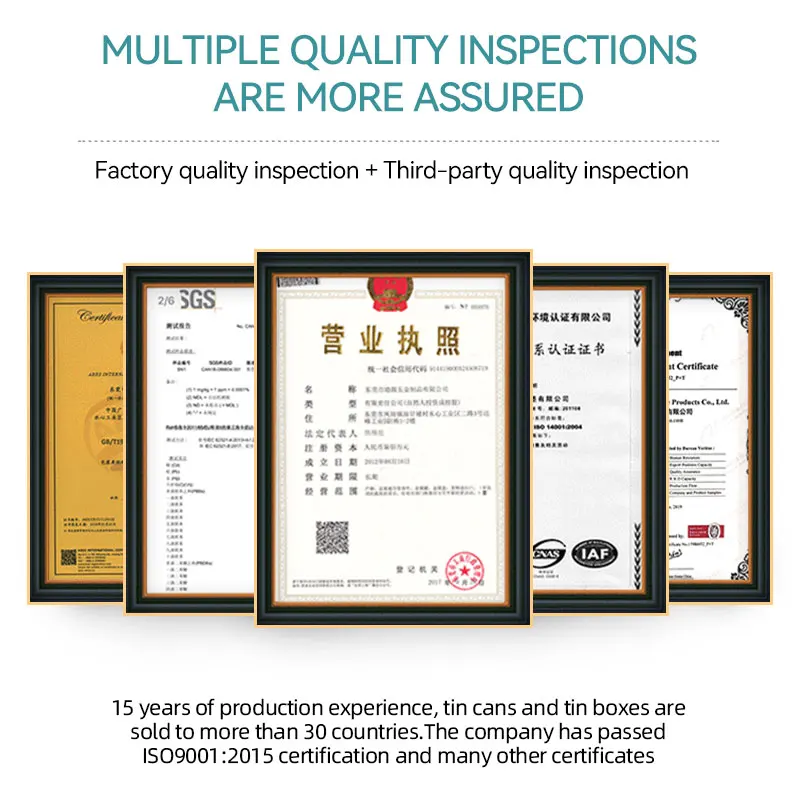 Manufacturers custom square food storage container biscuit tin can watch box metal packaging tin box