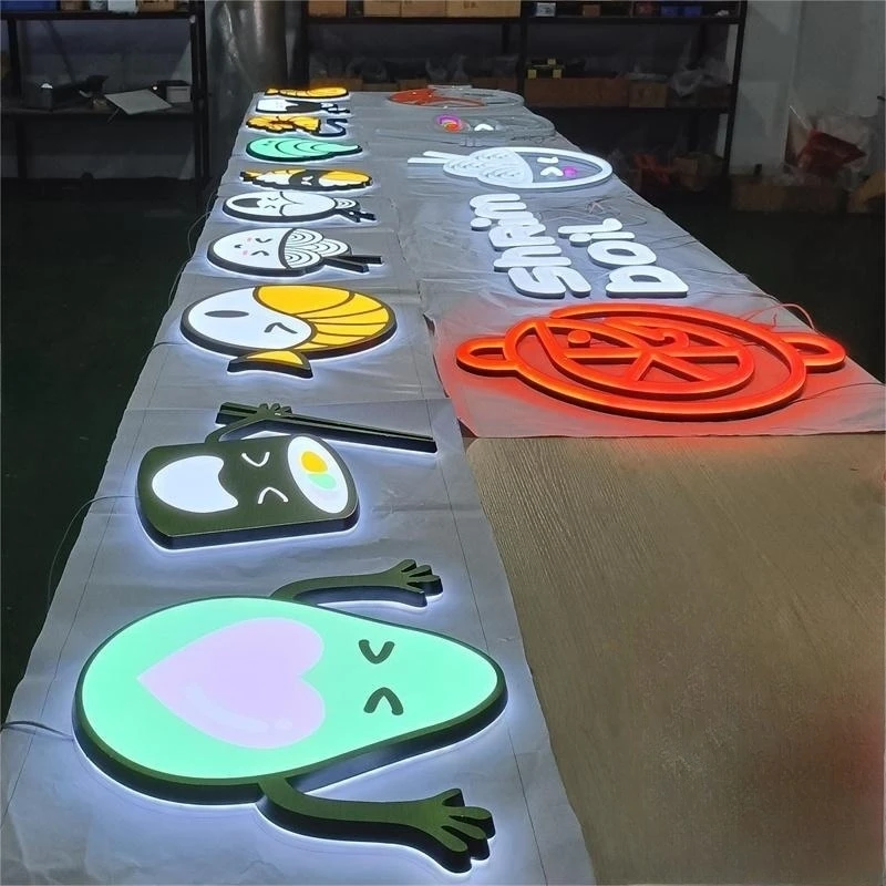 3D Acrylic Logo Customized Office Company Signs Illumination Channel Letter Store Sign for Business Outdoor