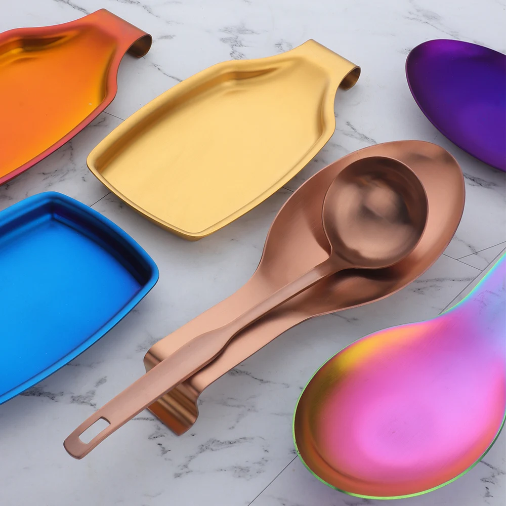  Kitchen Utensil Stainless steel Ladle Spoon Holder rice soup spoon ladle rest storage