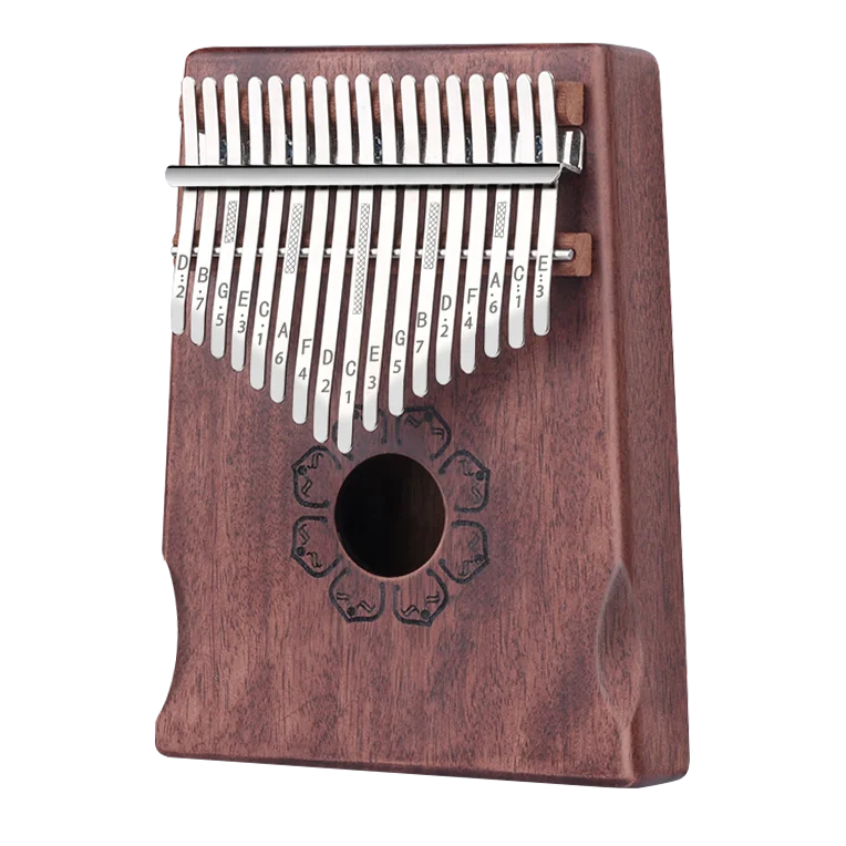 Миниатюрный деревянный музыкальный инструмент Kalimba 17 клавиш пианино с большим