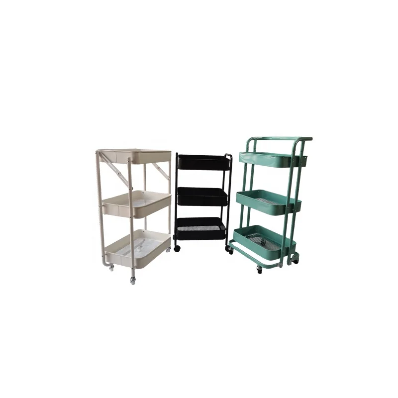 Белая Стальная кухонная полка для хранения инструментов с колесами для удобного использования