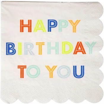 Beverage cocktail paper napkin with scallop edge 2 ply full color printing paper napkin