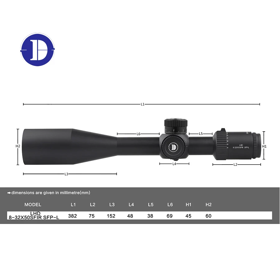 New Discoveryopt LHD 8-32X50SFIR SFP Locking Ultra Long Distance Spotting Scope Hunting Illuminated Crossbow Scope