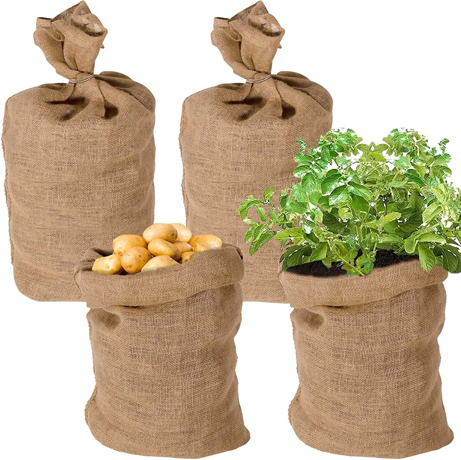 Eco-friendly 50KG Jute Sack Bags Burlap bag  Potato Sack Large Gunny Bag for Packing