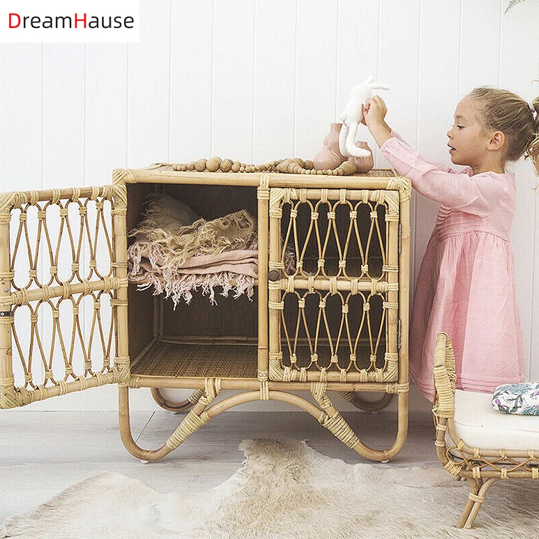  Прикроватный столик dreamhome простой садовый Многофункциональный ротанговый шкаф для спальни хранения
