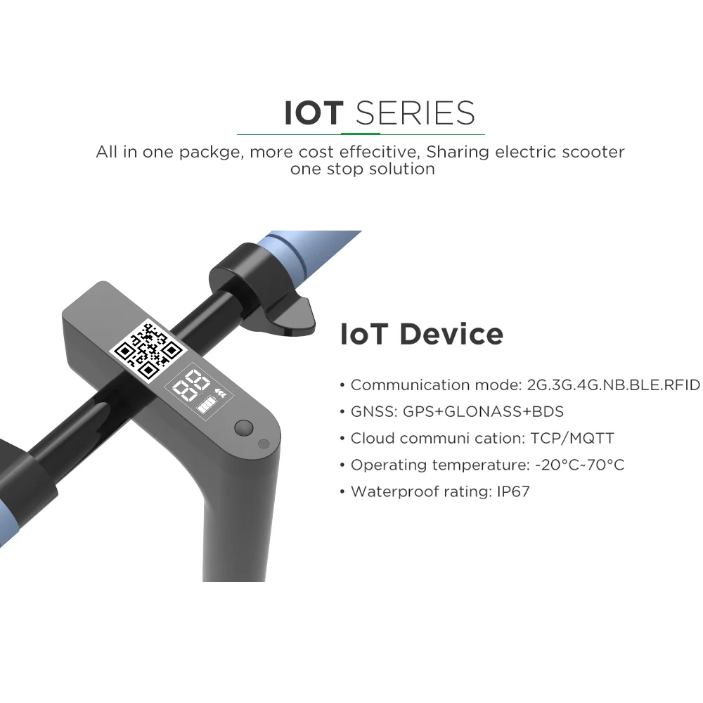 Electric Scooter IoT With GPS Function Most Popular Electric Sharing Scooter IOT Device