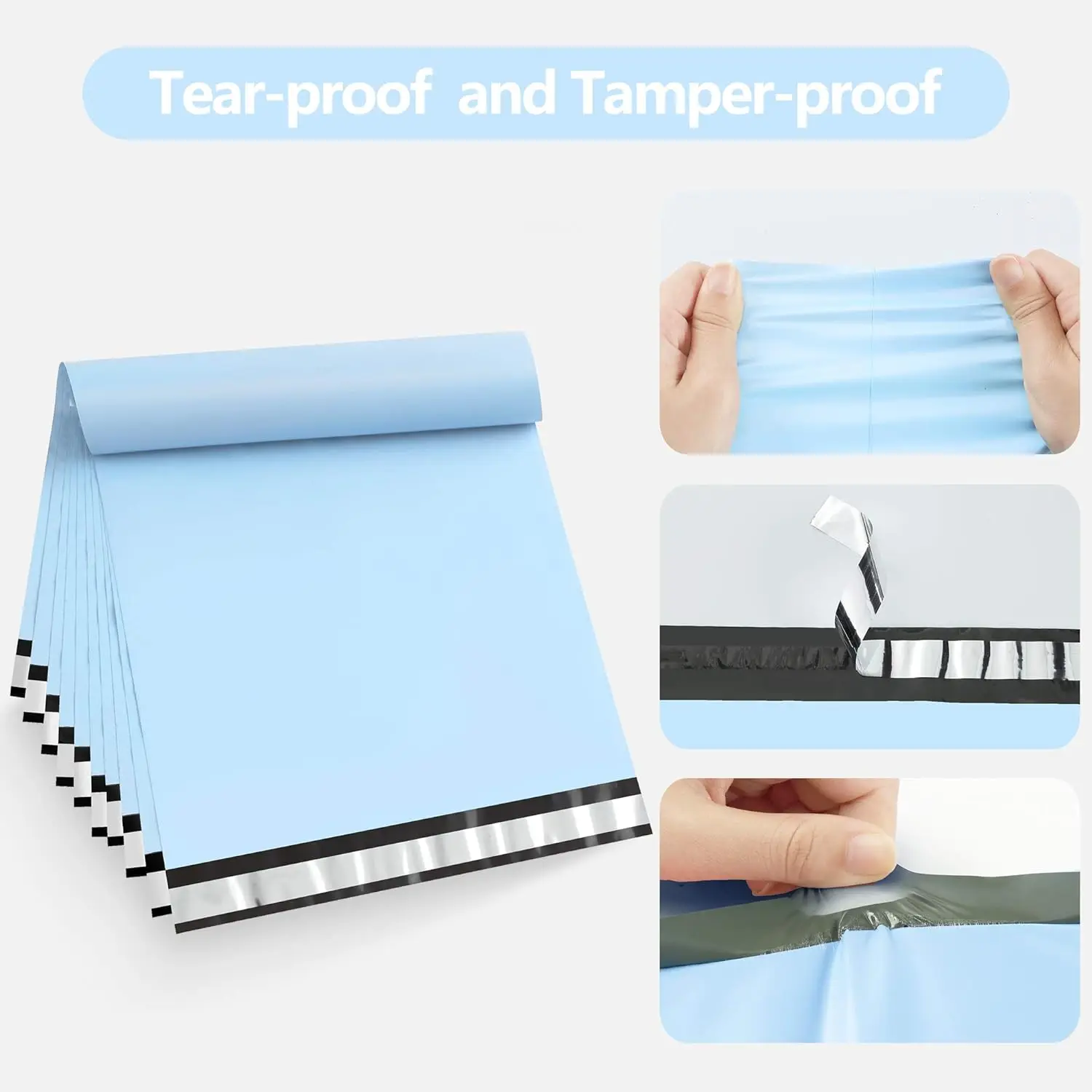 PBAT PLA  Corns Biodegradable Custom Polymailer 10x13 Courier Plastic Shipping Envelope Bags Compostable Wholesale Teal Mailer