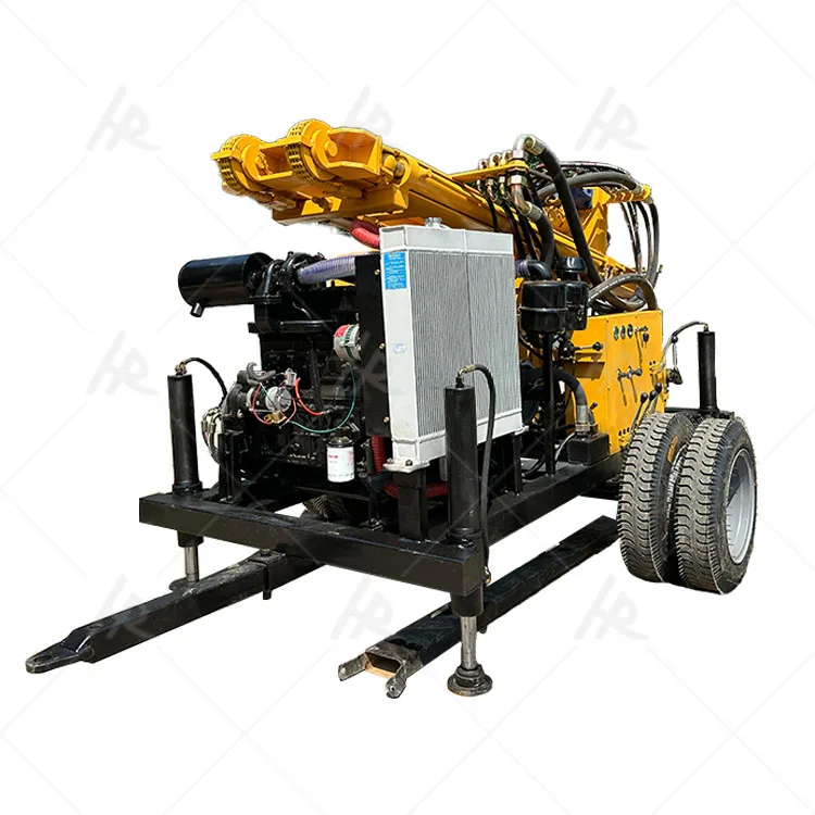 Hot sale diesel groundwater deep well water well drilling rig portable household 300m drilling machine