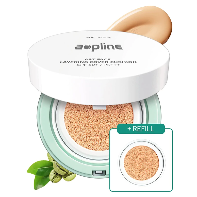 Private label tinted sunscreen SPF 50 cream foundation magic sun cushion