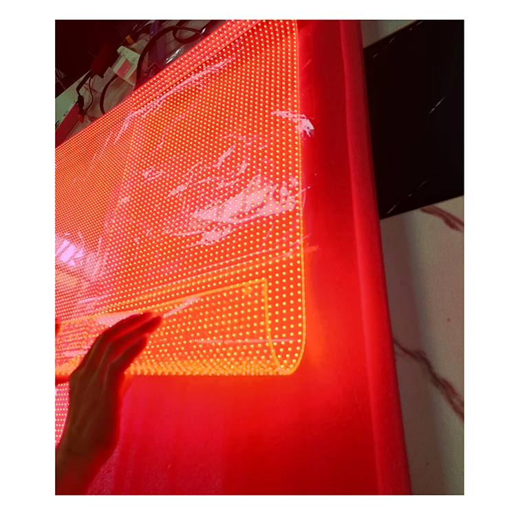Full color window simple Installation indoor HD Giant self-adhesive transparent led film flexible screen