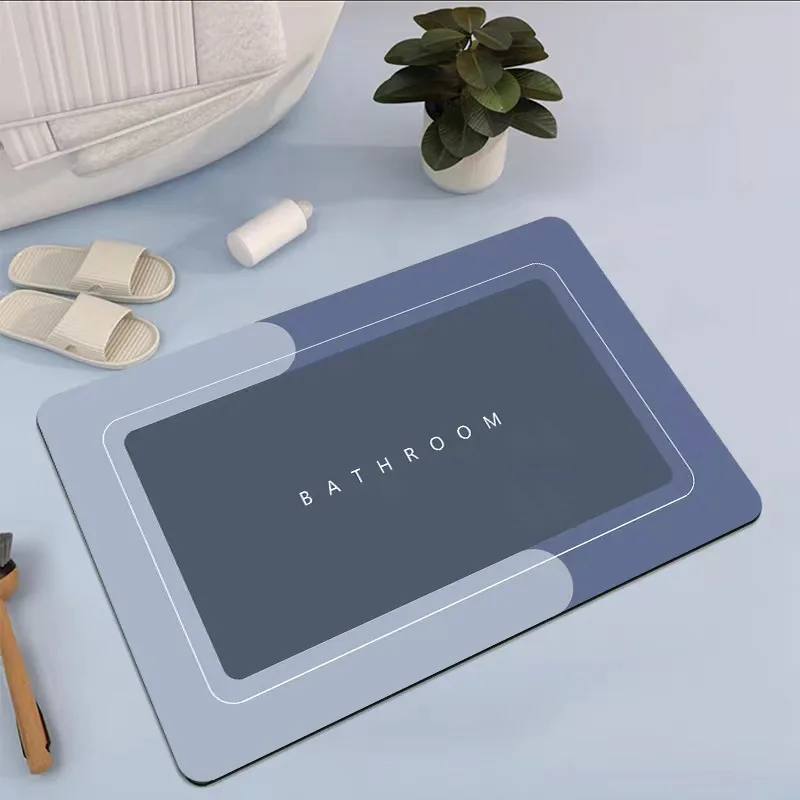 Oval Square Bath bathroom rug   anti non slip water absorbent floor shower mats Rubber Door Mat  Carpet  Crystal Velvet Mats