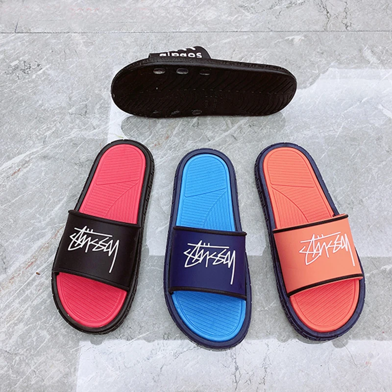 Manufacture mens quality slippers home multi-style slide slippers anti-slip man slipper pvc sole