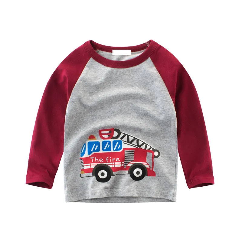 
2019 kids bottoming shirts cotton baby boy long-sleeved tops and blouses 