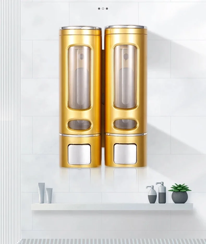 ZHUO AO hotel plastic soap dispenser hand sanitizer bottle wall mounted shampoo shower gel box  manual press soap dispenser