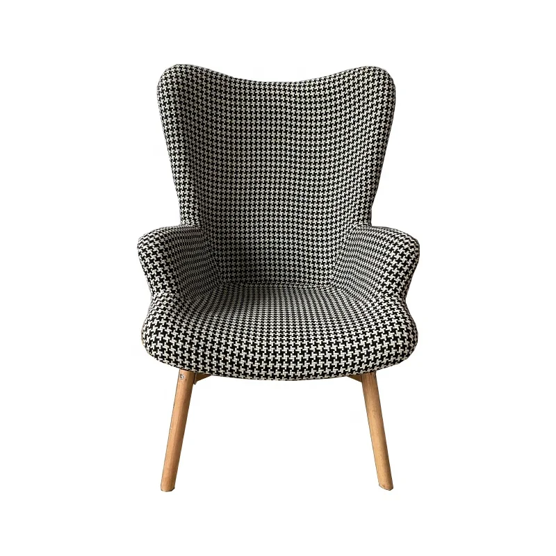 Modern Living Room Furniture Patchwork Velvet Linen Upholstery Shell Sofa Chair With Gold Legs