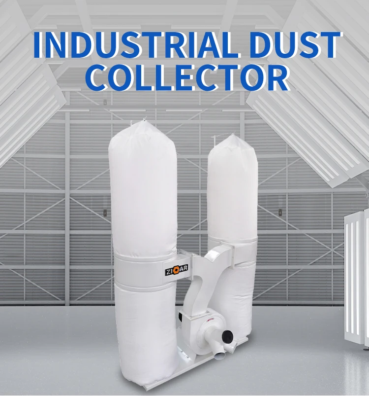 ZICAR Long Service Life  Wood Dust Collector For Woodworking Double Bags Wood Dust Collector FM9030