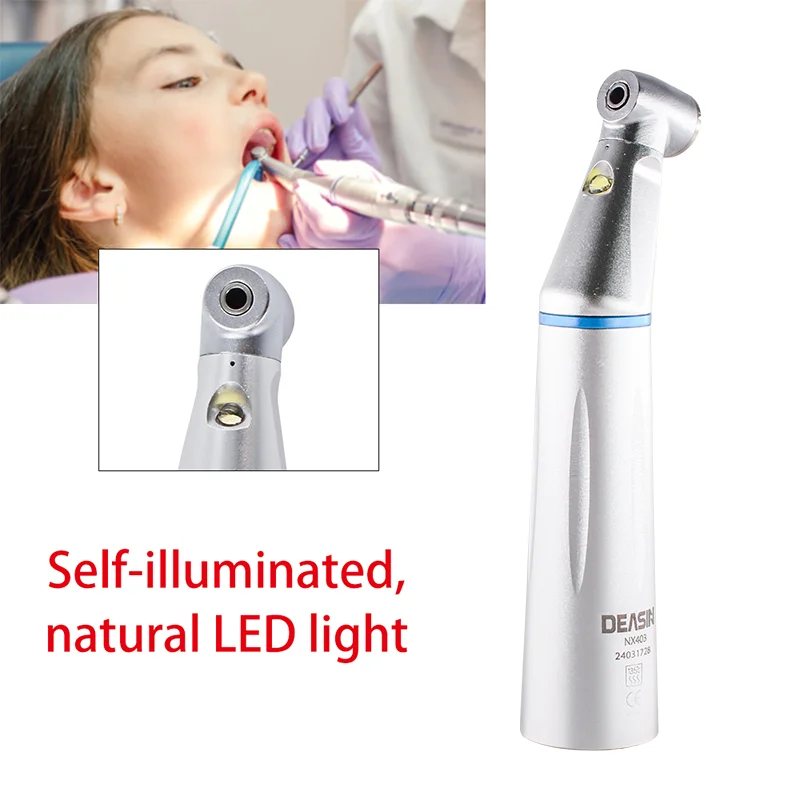 Dental LED Light 1:1 Ratio Contra Angle E-generator Low Speed Handpiece Inner Water Spray E-Type dentistry Tools