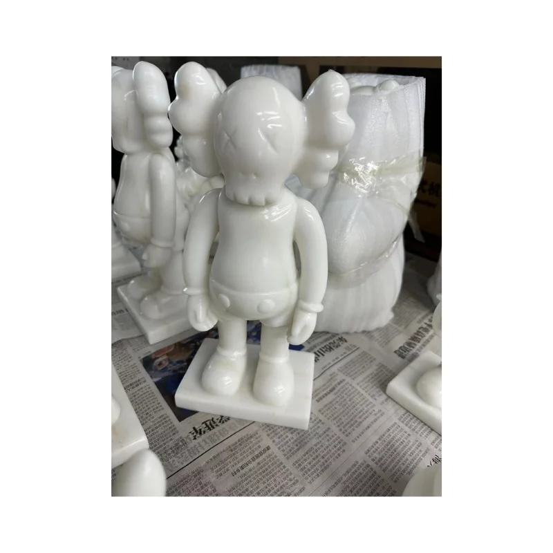 Custom Size Natural Stone Bear Sculpture Marble Jade Stone Sculpture House and Hotel Decoration
