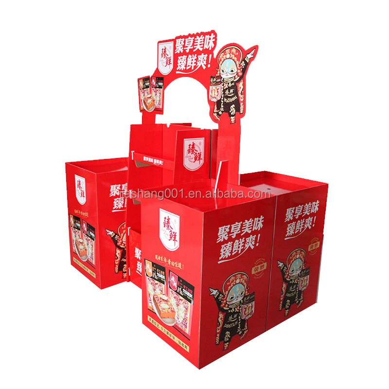 Factory Manufacturer POS Display Stand Cardboard Floor Display Paper Promotion Tower Products Display Shelves At Supermarket