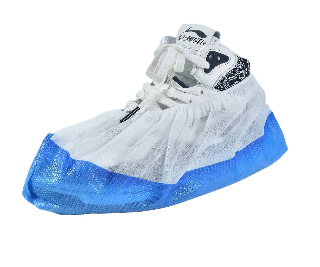 Wholesale Disposable Waterproof Non Woven Shoe Covers PP + CPE shoe covers Outdoor