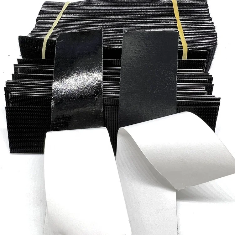 Fastening tape micro Reusable adjustable smooth micro nylon soft back with glue injection self-adhesive hook and towel loop tape