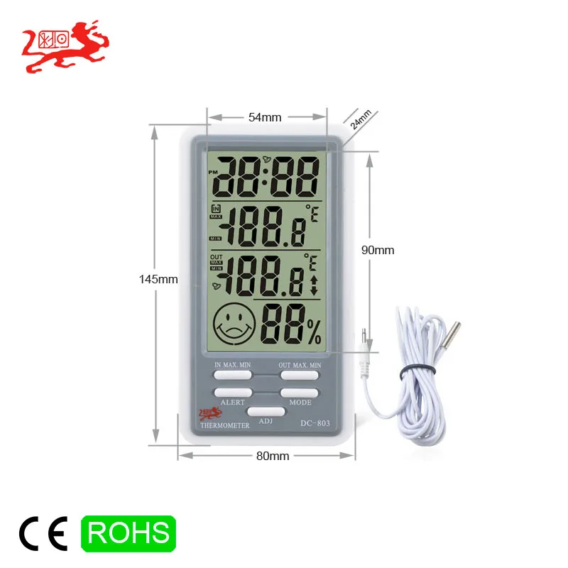 Popular Temperature Alarm Indoor Electronic Indoor Outdoor Thermometers