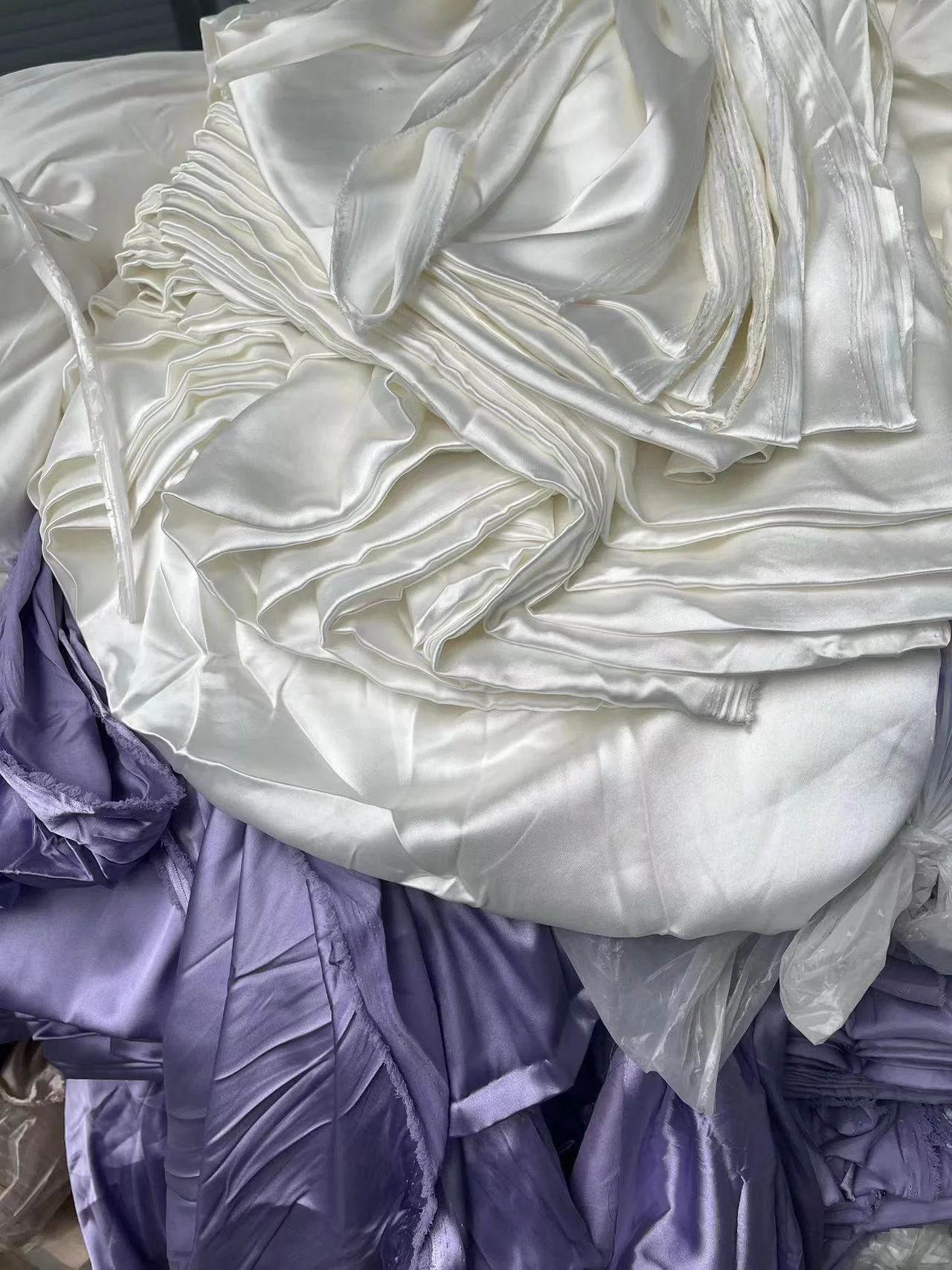 Wholesale Polyester Satin Fabric Stock Lot Fabric