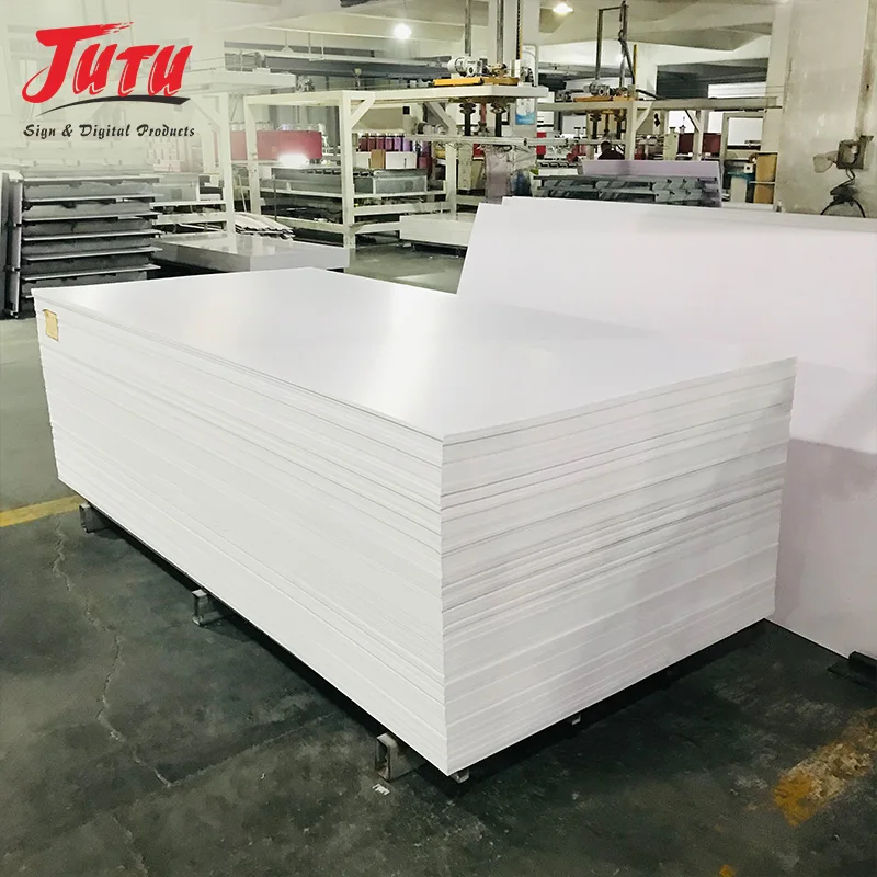 JUTU Factory Price UV Printing High Density White 1-30mm Plastic Forex Celuka Free PVC Foam Sheet Board For Kitchen Cabinet