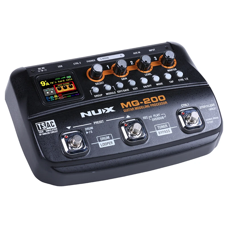 Оптовая цена NUX MG-200 хор стиль гитара моделирование процессор мульти электрическая гитара Эффект педали